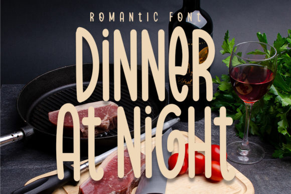 Dinner at Night Font for Editorial Design