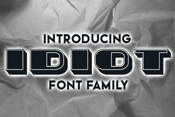 Idiot: A Bold Display Font for Editorial Creativity