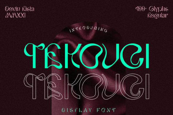 Tekouci: A Whimsical Display Font for Bold Branding